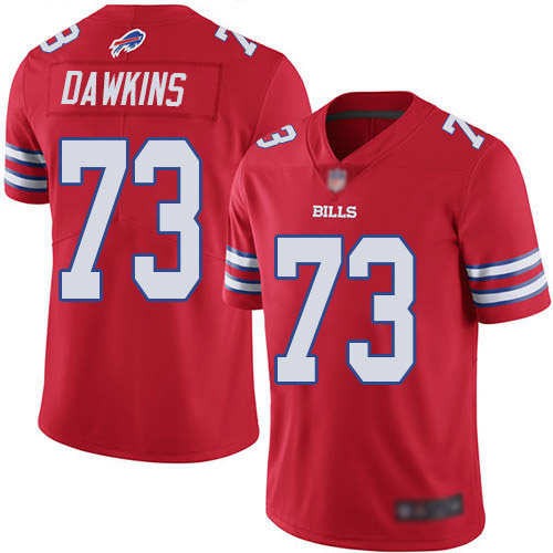 Men Buffalo Bills 73 Dion Dawkins Limited Red Rush Vapor Untouchable NFL Jersey